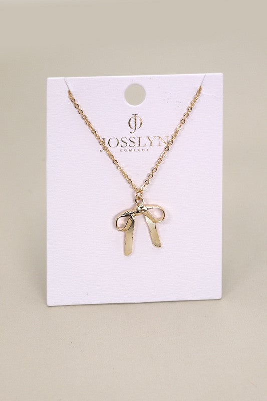 Gold Bow Necklace