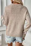 Star Drop Shoulder Sweater (Tan)