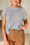 Cable Knit Sweater (Grey)