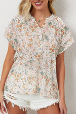 Floral Mandarine Collar Blouse