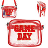 Transparent Crossbody Game Day Bag (Red)