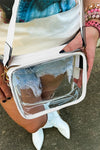 Transparent Crossbody Bag (White)