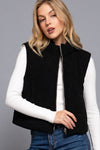 Corduroy Puffer Vest (Black)