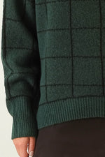 Grid Print Sweater (Hunter)