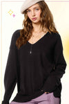 Front Seam Sweater (Black)