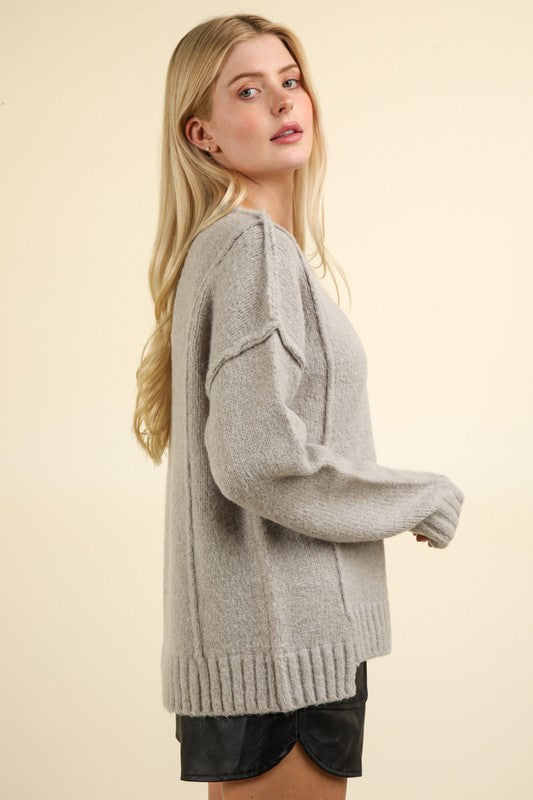 Fuzzy Oversized Knit Sweater