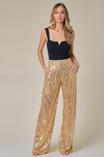 Wide Leg Sequin Pants