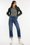 High Rise Straight Cuffed Jean