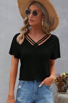 Crisscross V-Neck Top