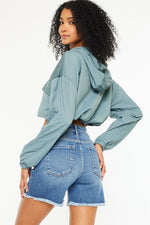 High Rise Denim Shorts