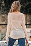 Crochet Hollow Knit Sweater (Tan)