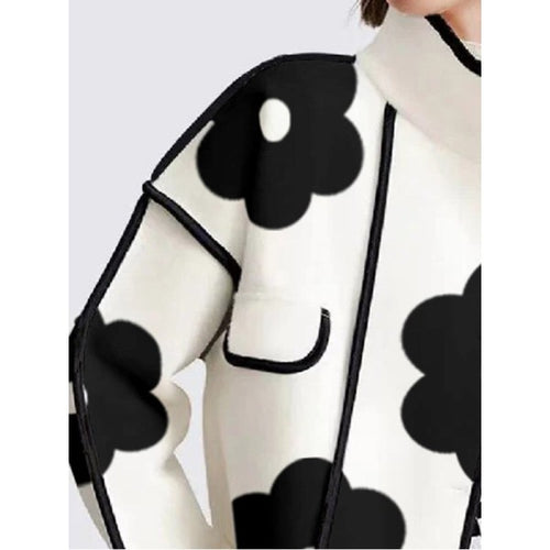 Floral Print Split Joint Jacket