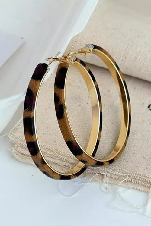 Leopard Hoop Earrings