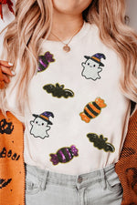 Halloween Sequined Patch Tee