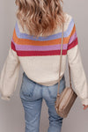 Color Blocked Striped Sweater