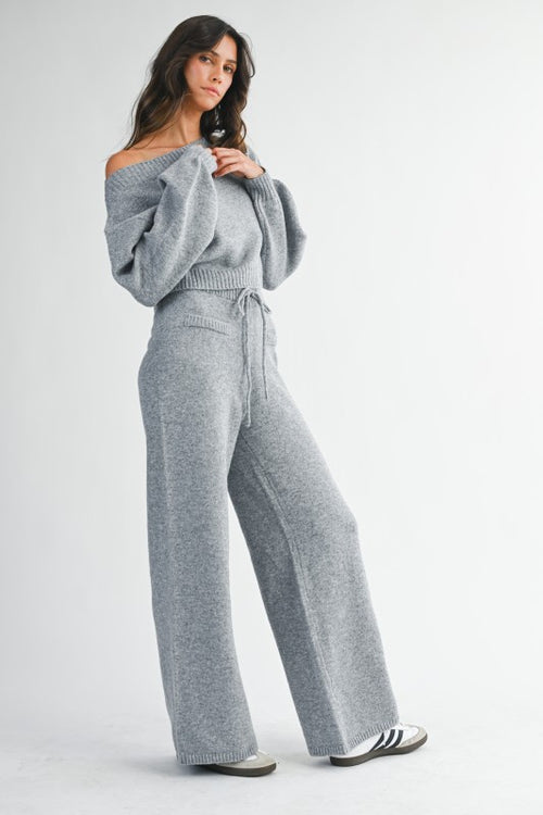 Two Piece Sweater Set (Grey)