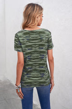 Vintage V-Neck Tee (Camo)