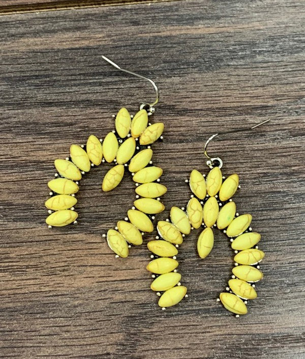 Squash Blossom Earrings (Yellow)