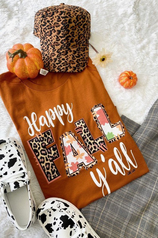 Happy Fall Tee (Burnt Orange)