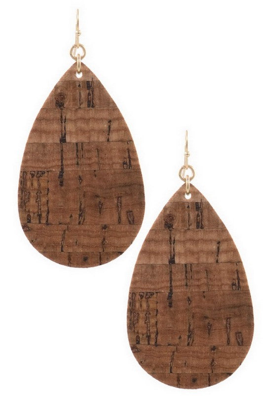 Cork Earrings (Brown)