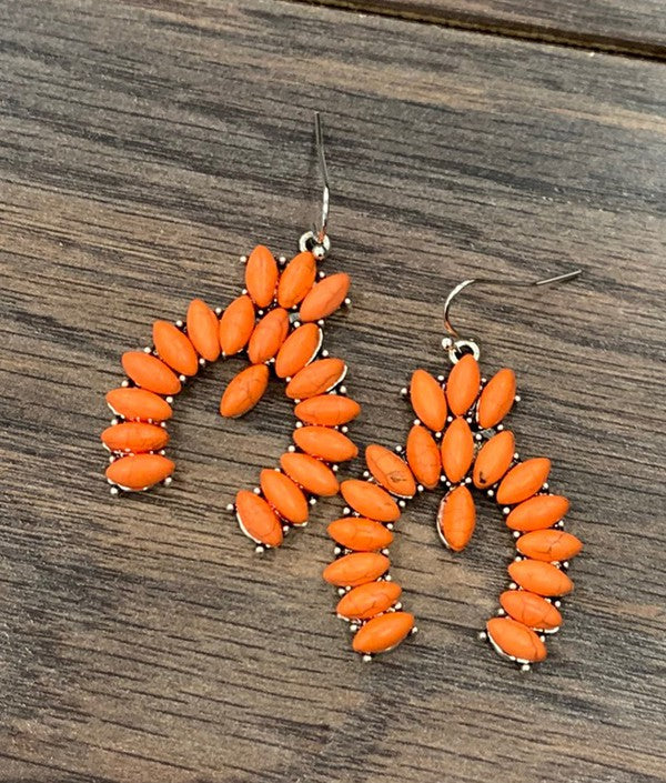 Squash Blossom Earrings (Orange)