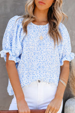 Floral Puff Sleeve Blouse